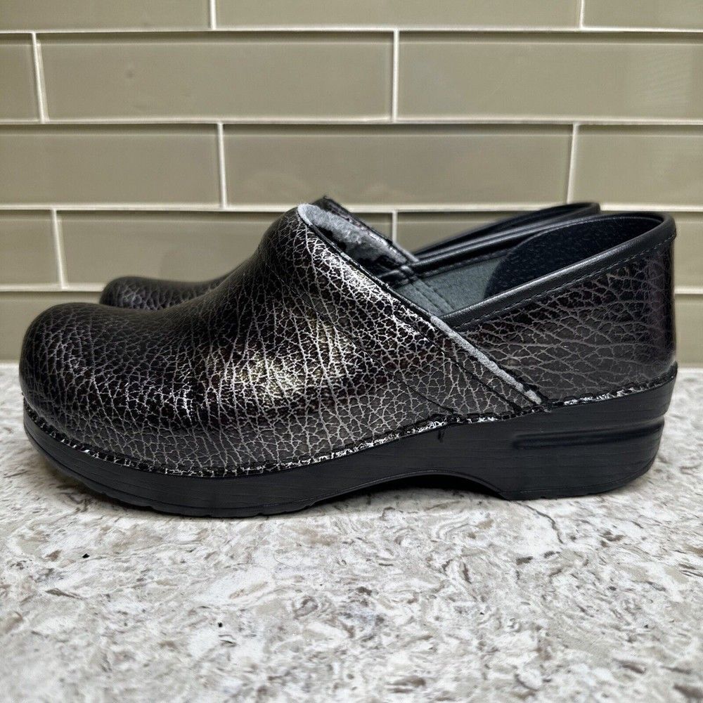 Dansko Multicolor Pattern Leather Clogs - Picture 3 of 9